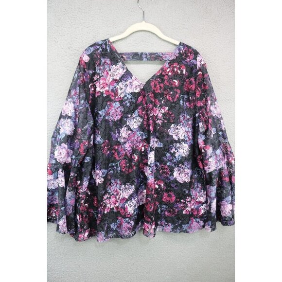 Lee Long Belled Sleeve Lace Tunic-Size 2X-Whimsigoth - Picture 9 of 11